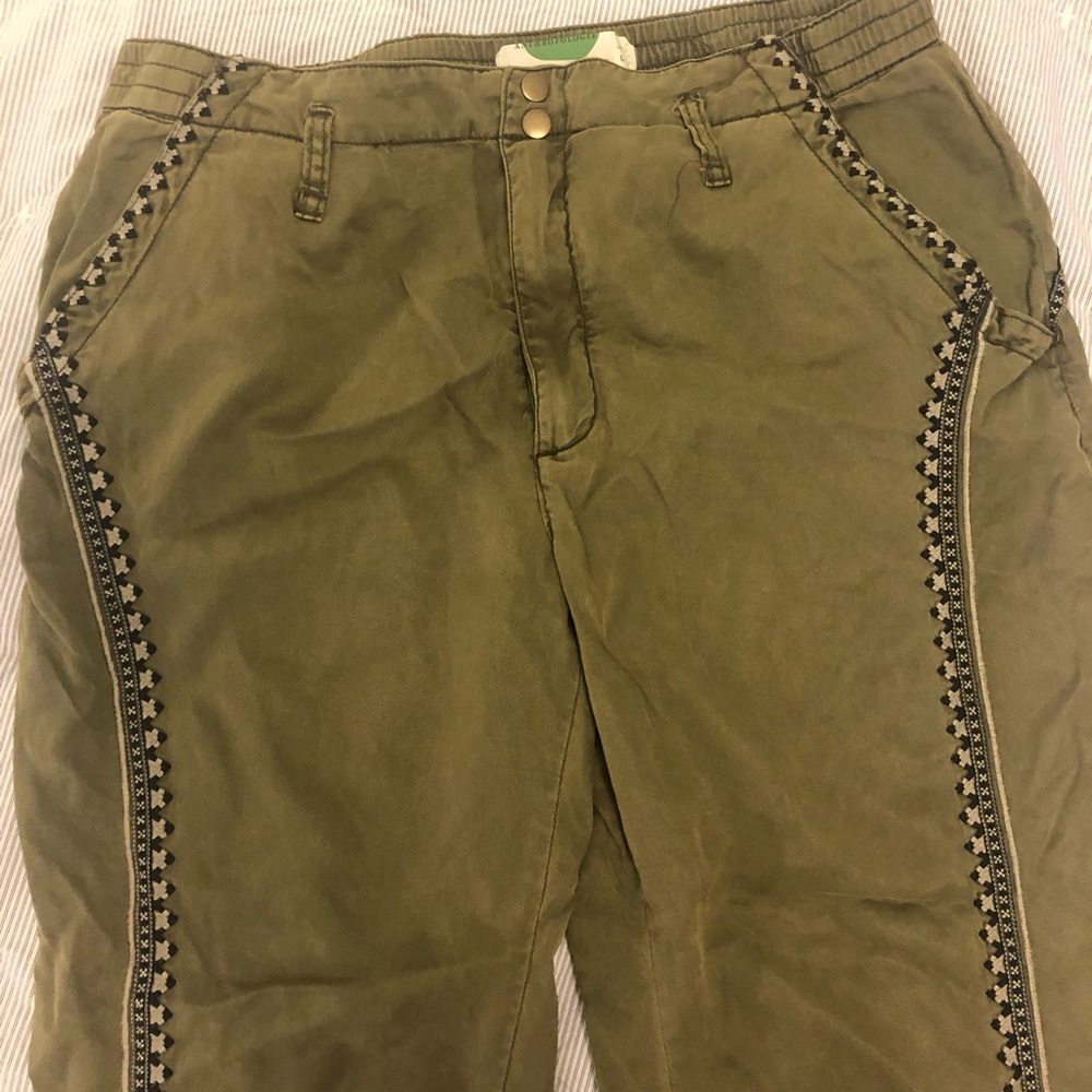 Anthropologie Green Jogger Pants
